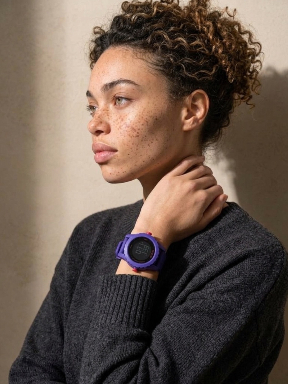 NWT Nixon The Genie Purple Digital Watch - New Battery, Manual & Tag (No Box)